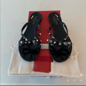 Authentic Valentino Rockstud Jelly Thong
